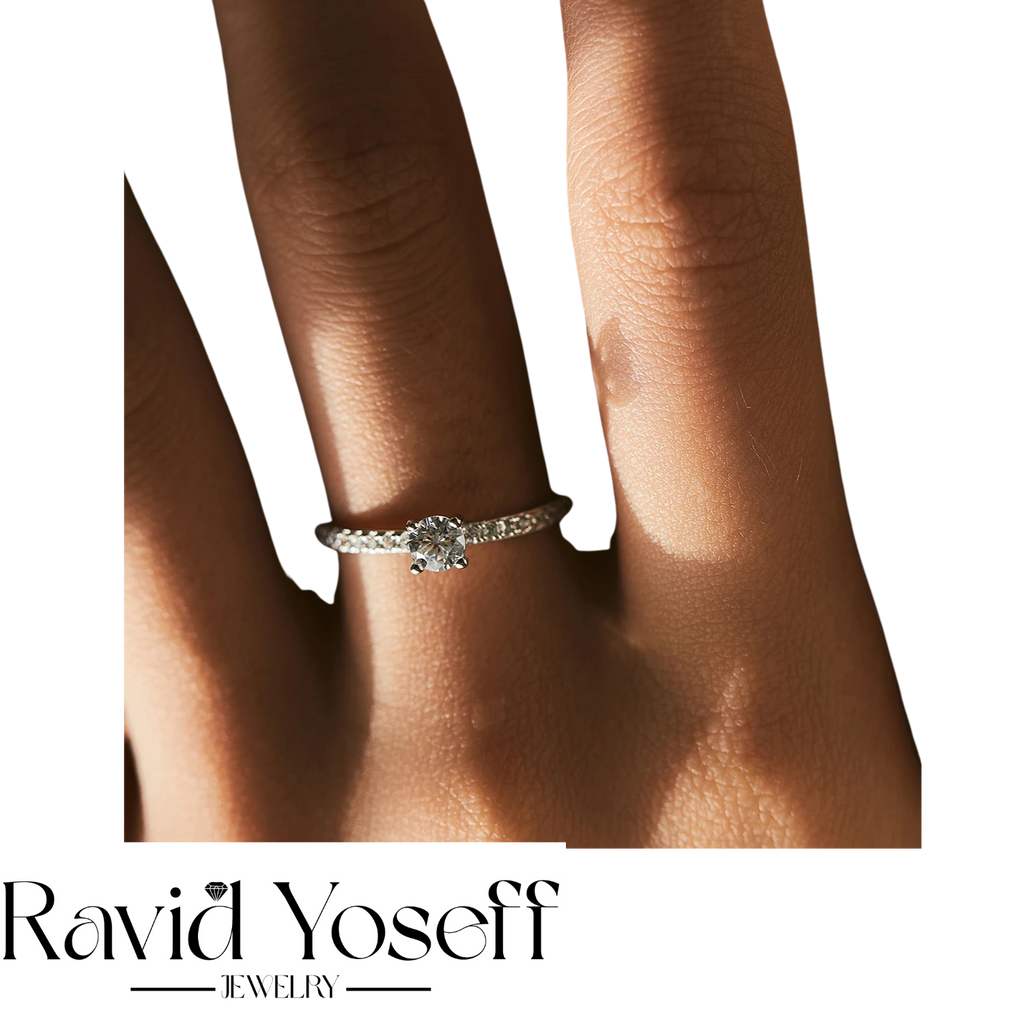 יוקרתית Moissanite טבעת מוריה