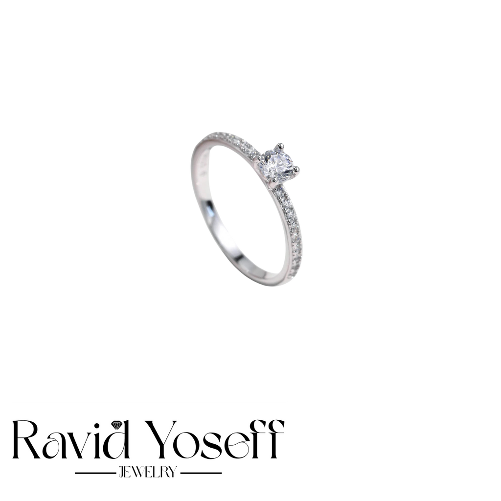יוקרתית Moissanite טבעת מוריה