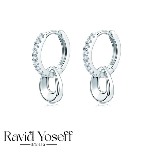 Moissanite עגילי לורי יהלום