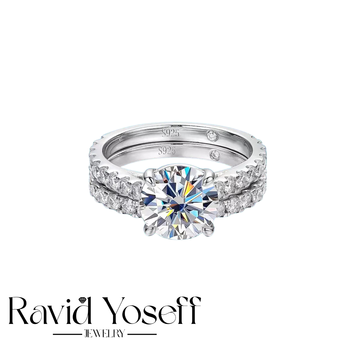 יוקרתית Moissanite טבעת דיאנה