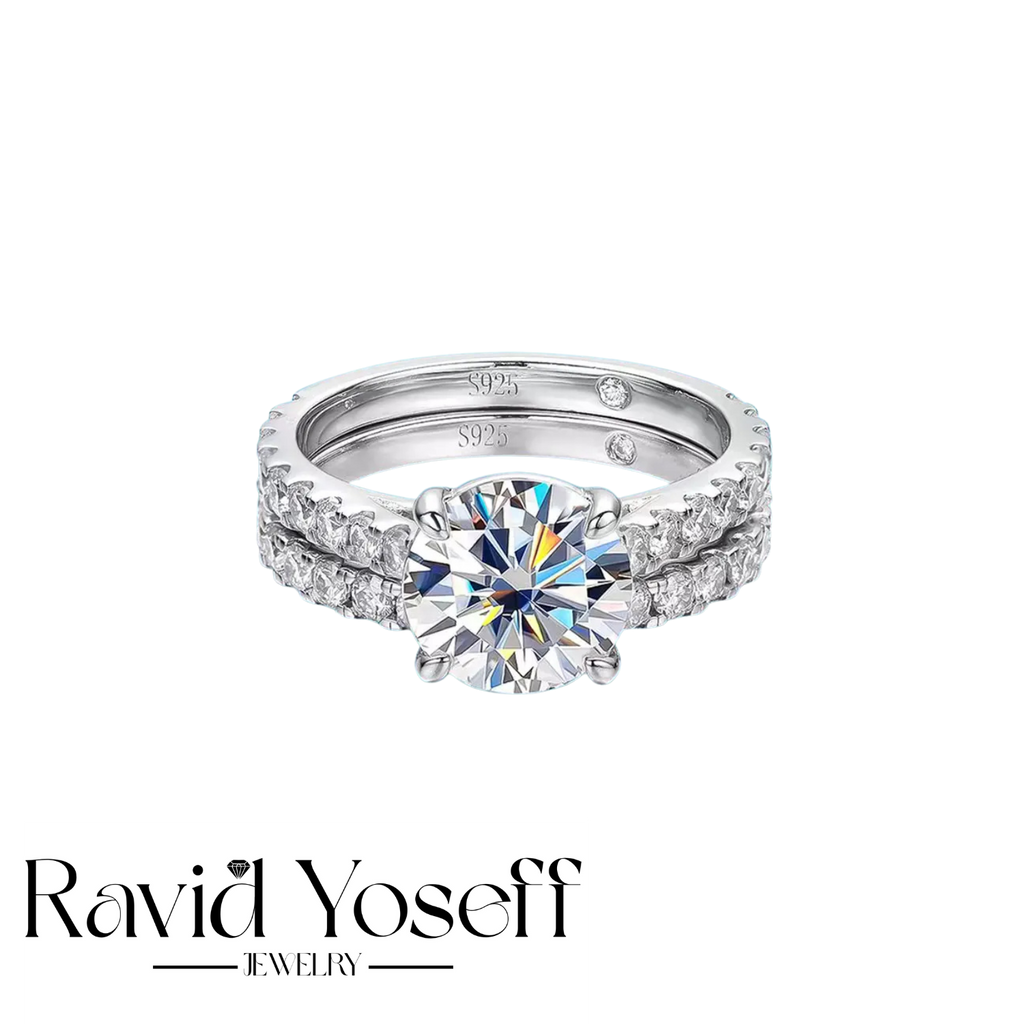 יוקרתית Moissanite טבעת דיאנה