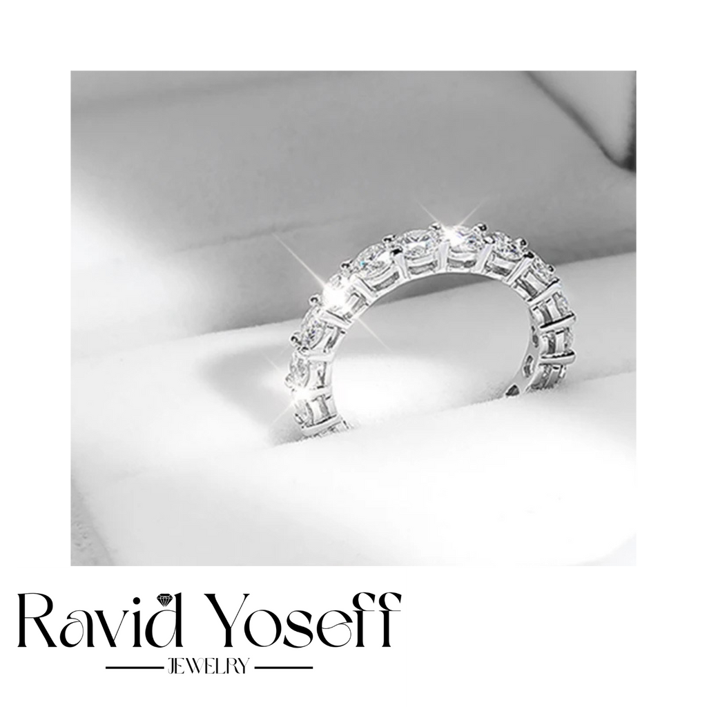 יוקרתית Moissanite טבעת בר