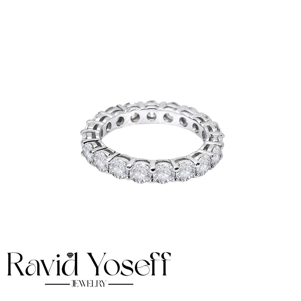 יוקרתית Moissanite טבעת בר
