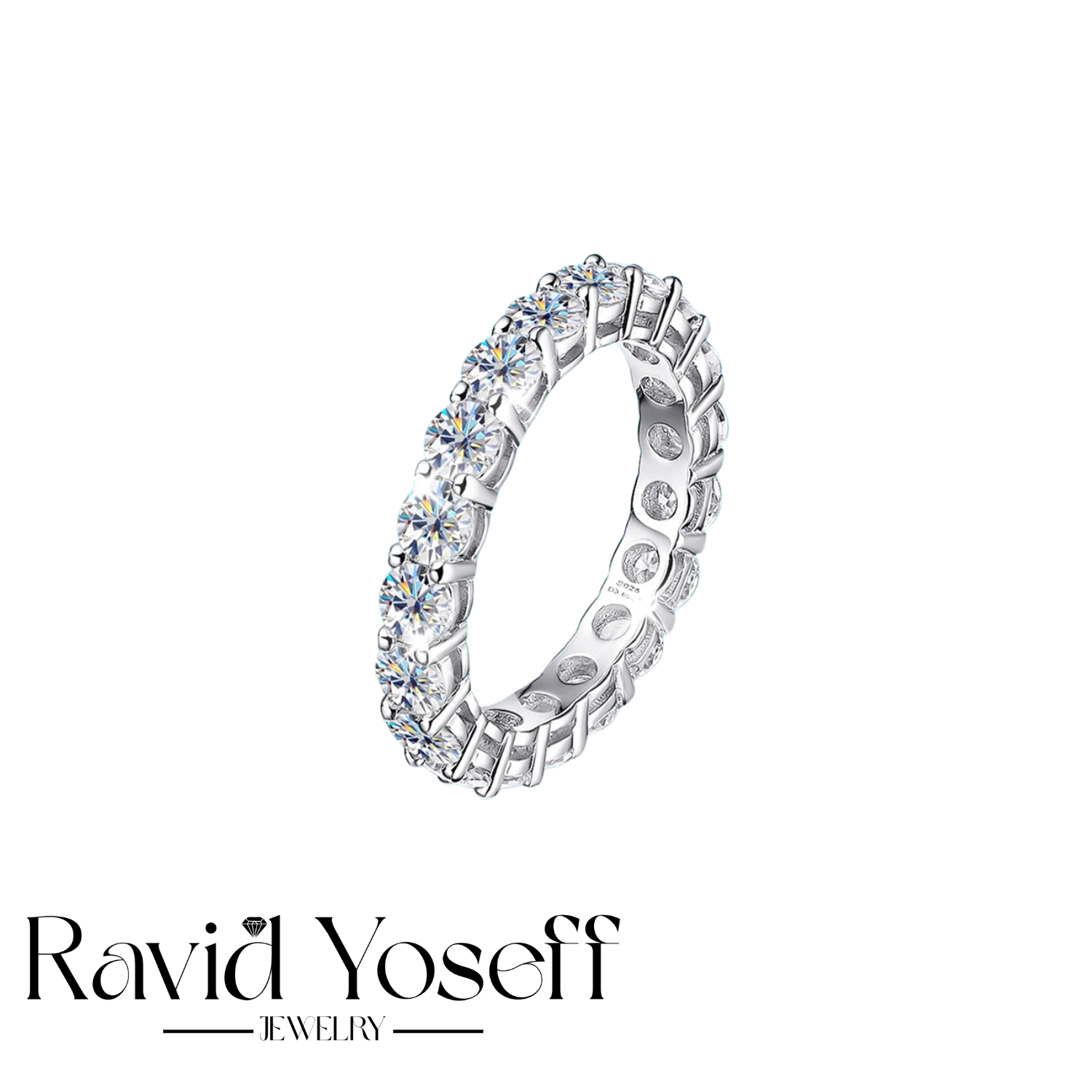 יוקרתית Moissanite טבעת בר