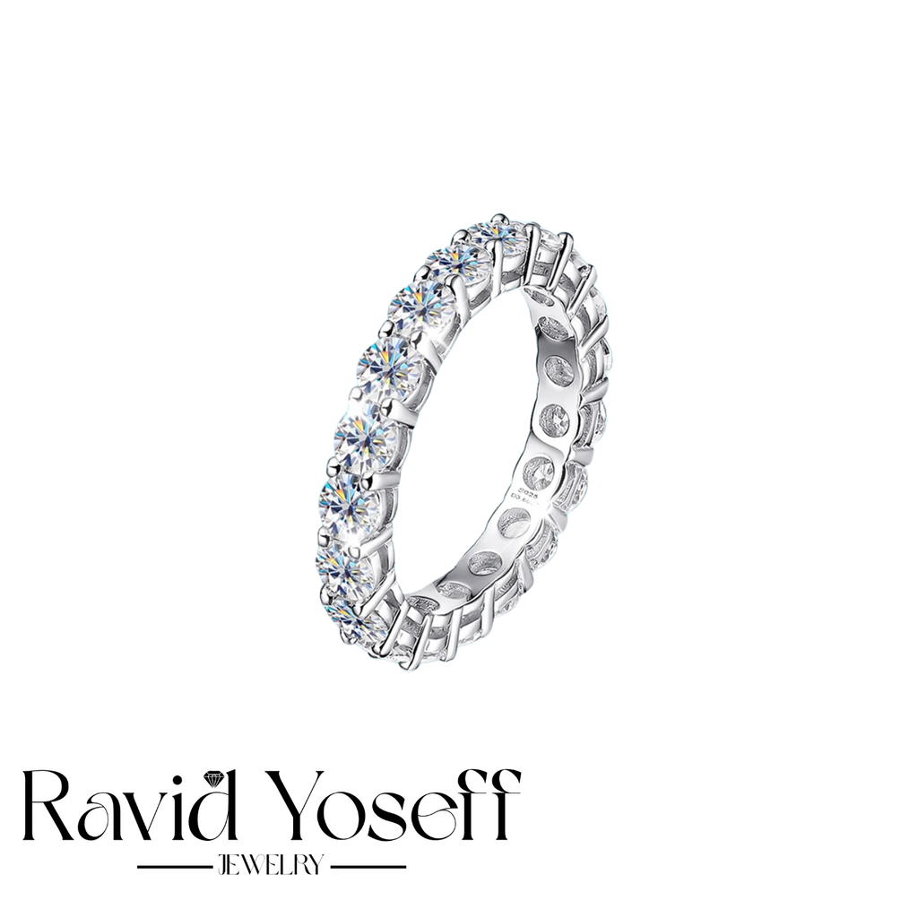 יוקרתית Moissanite טבעת בר