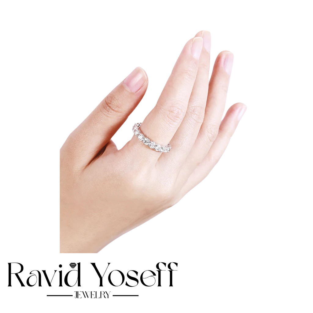 יוקרתית Moissanite טבעת בר