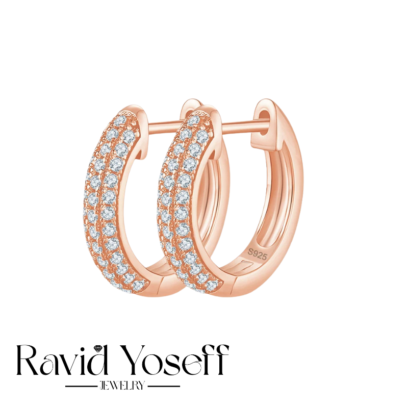 יוקרתיים Moissanite עגילי ספיר