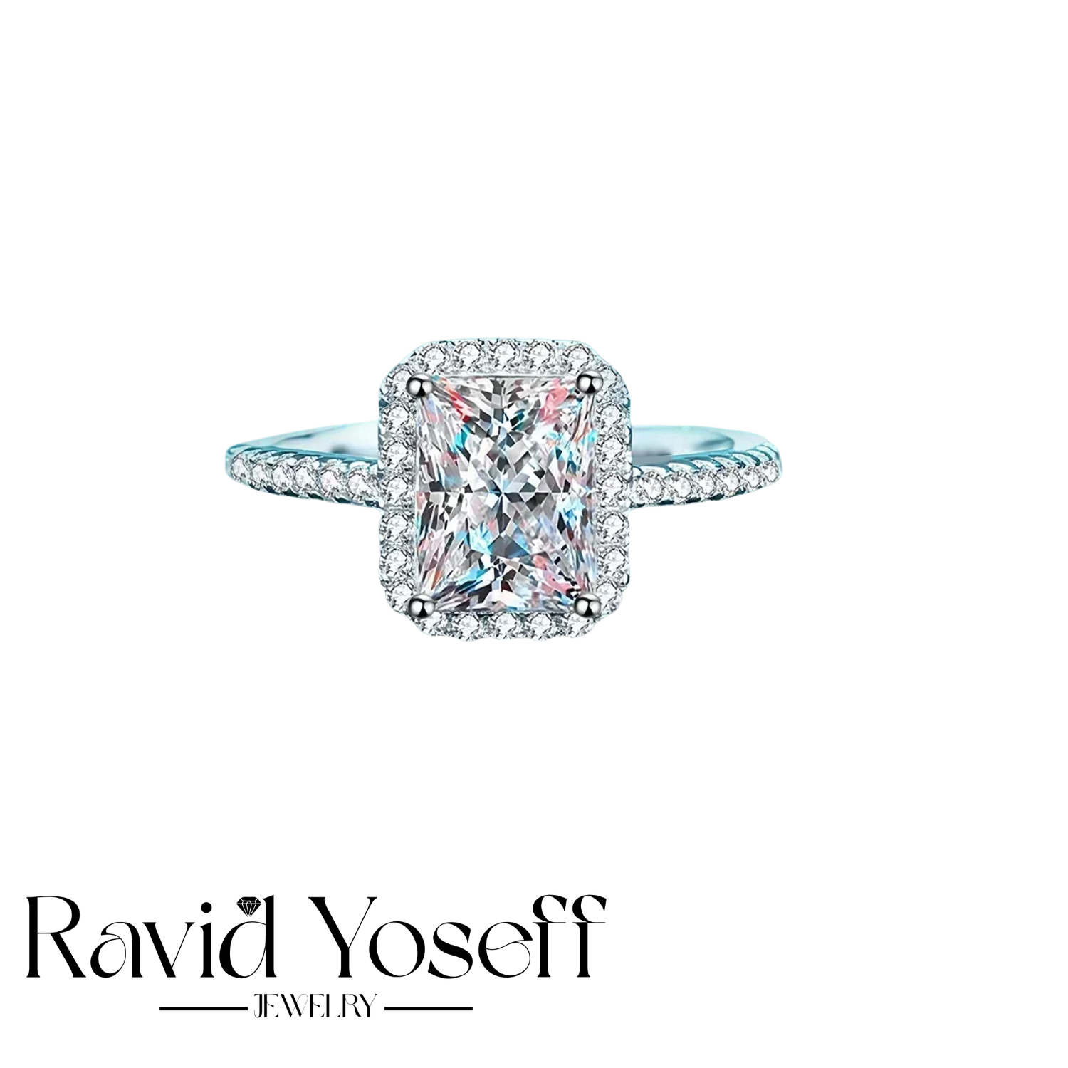 טבעת Moissanite רוני יוקרתית