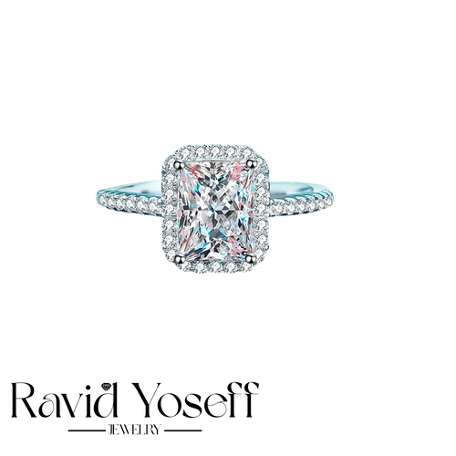 טבעת Moissanite רוני יוקרתית