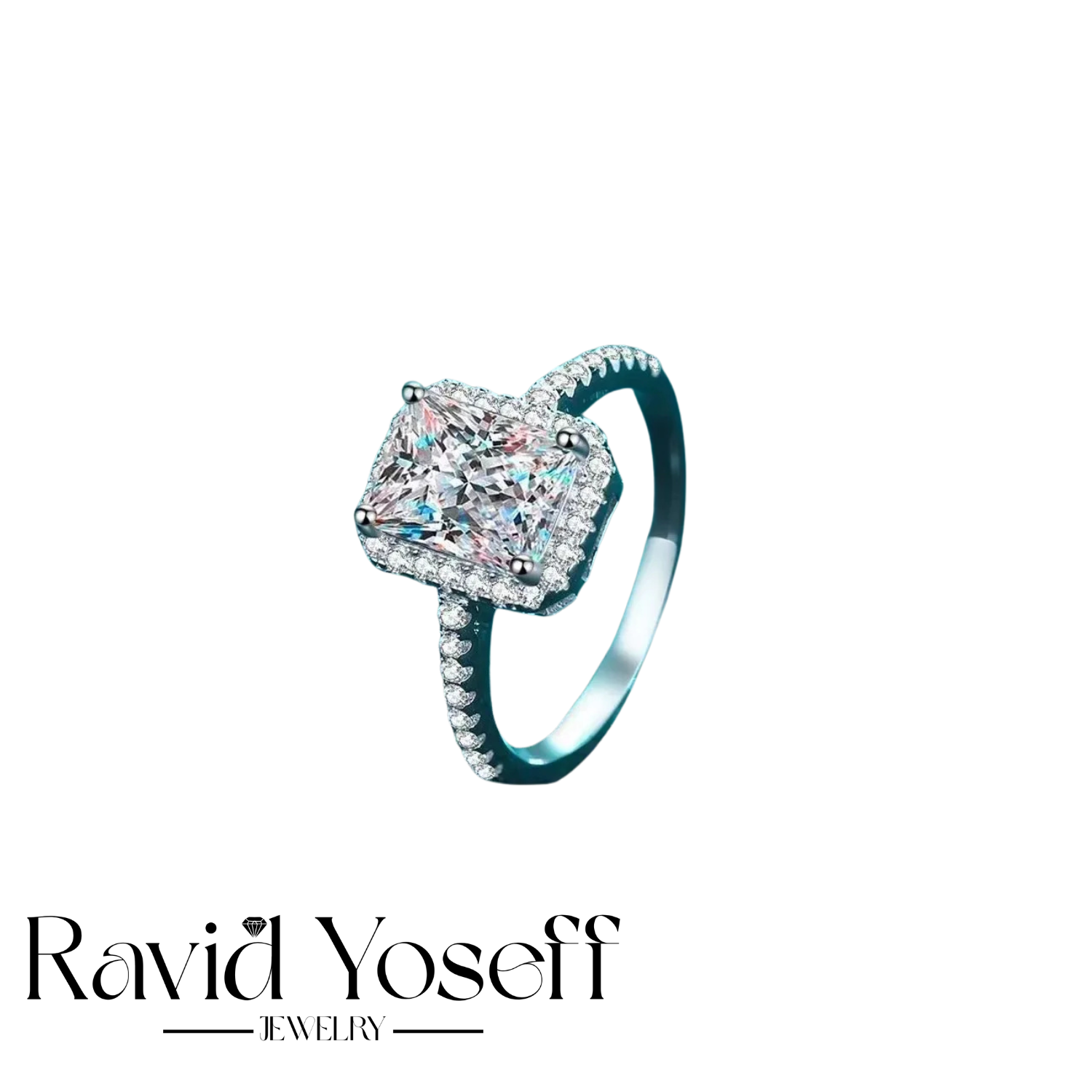 טבעת Moissanite רוני יוקרתית