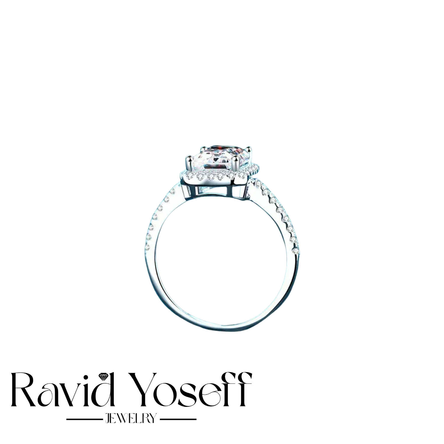 טבעת Moissanite רוני יוקרתית