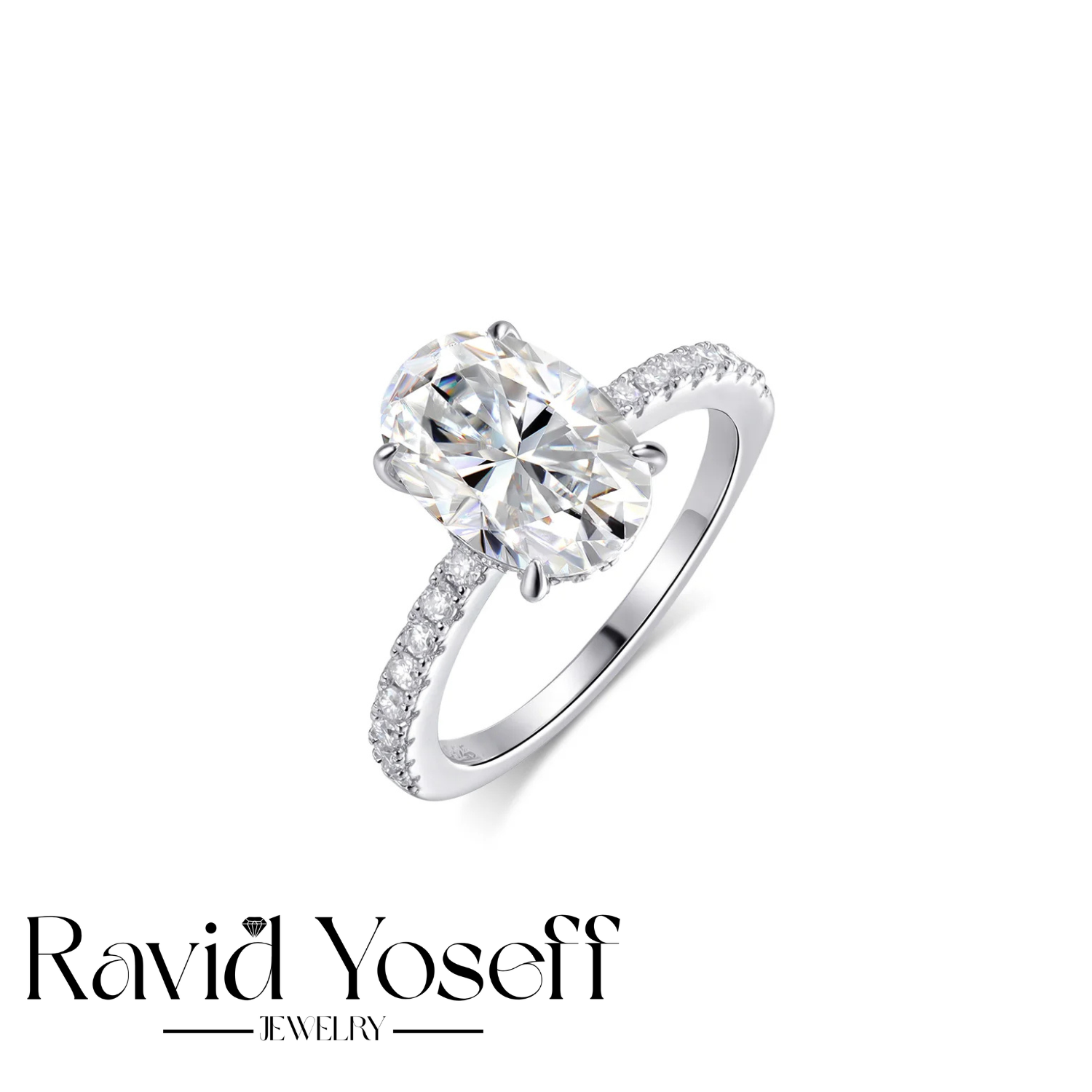 טבעת חן Moissanite יוקרתית