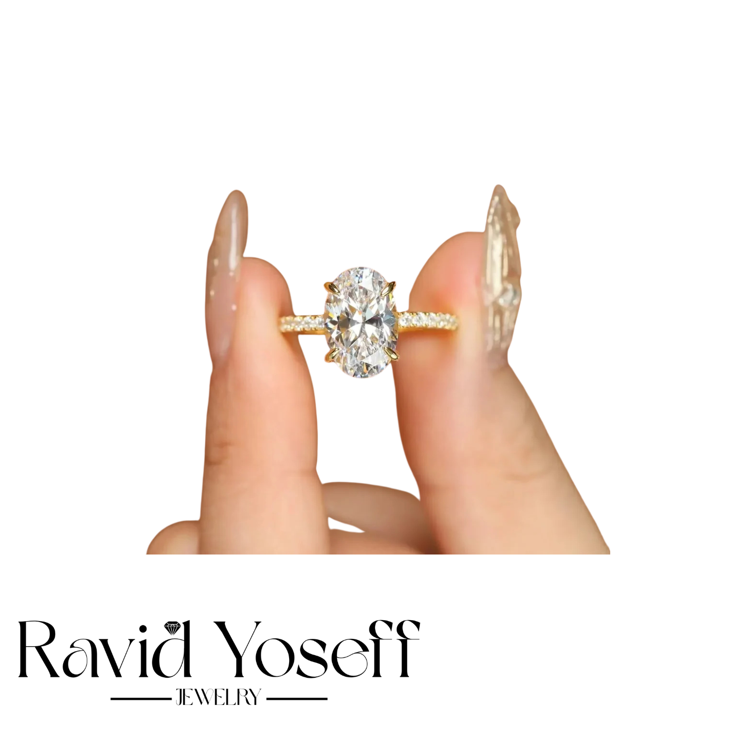 טבעת חן Moissanite יוקרתית