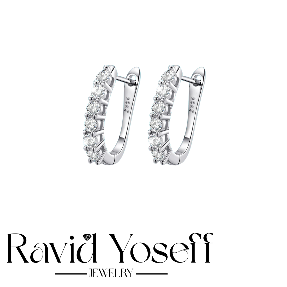 יוקרתיים Moissanite  עגילי סיון