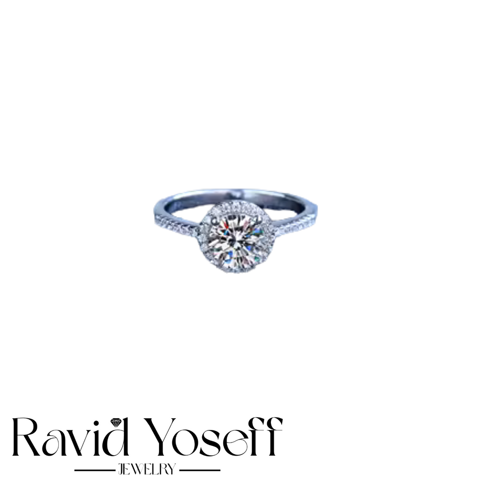 יוקרתית Moissanite טבעת גאיה