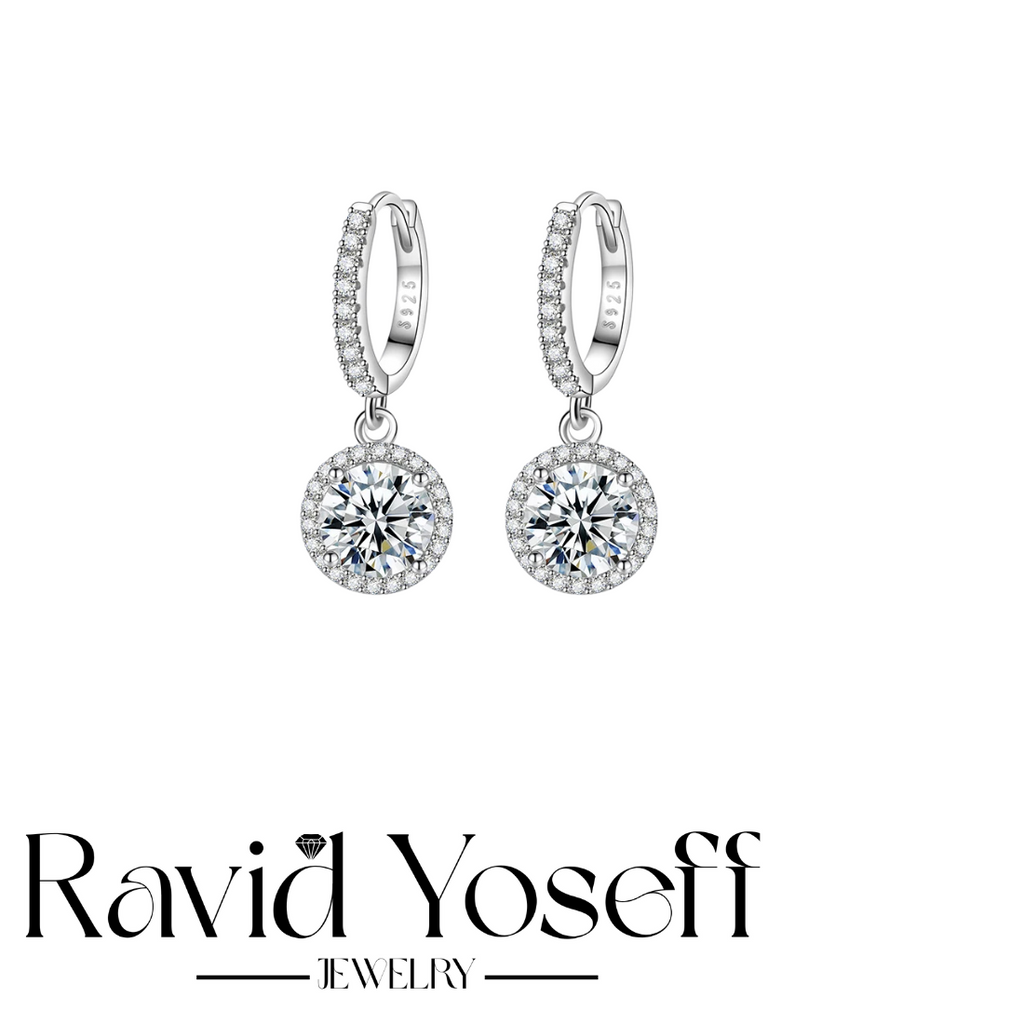 יוקרתיים Moissanite עגילי אמה