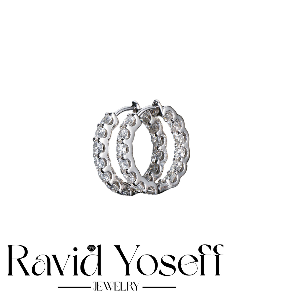 יוקרתיים Moissanite עגילי אדווה