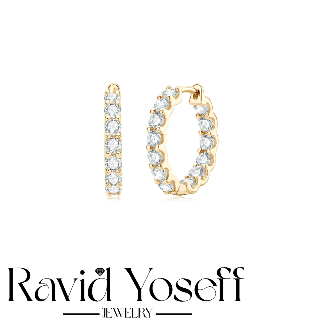 יוקרתיים Moissanite עגילי אדווה