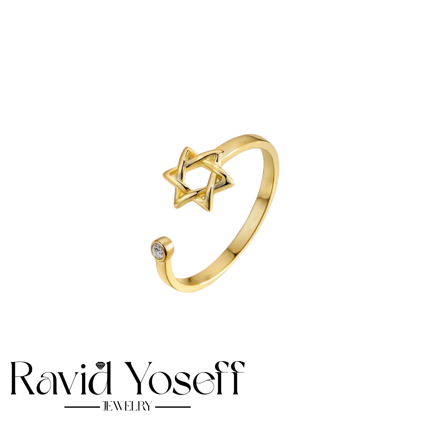 טבעת מגן דוד אופנתית