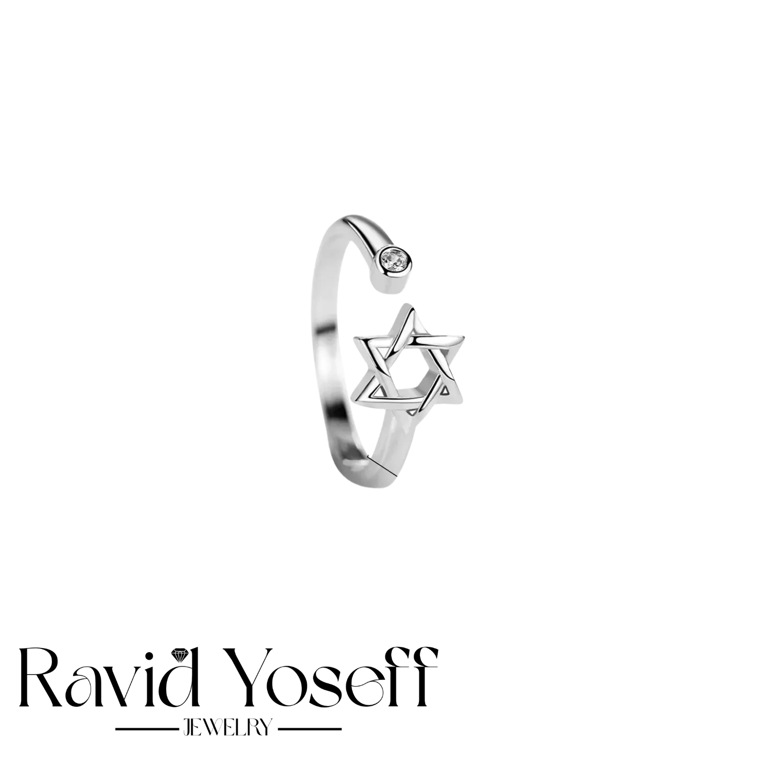 טבעת מגן דוד אופנתית