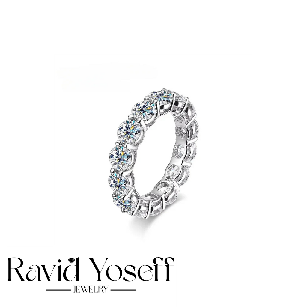 יוקרתית Moissanite טבעת נטע