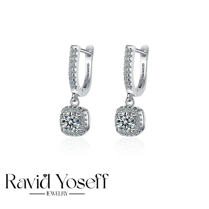 יוקרתיים Moissanite עגילי דינור