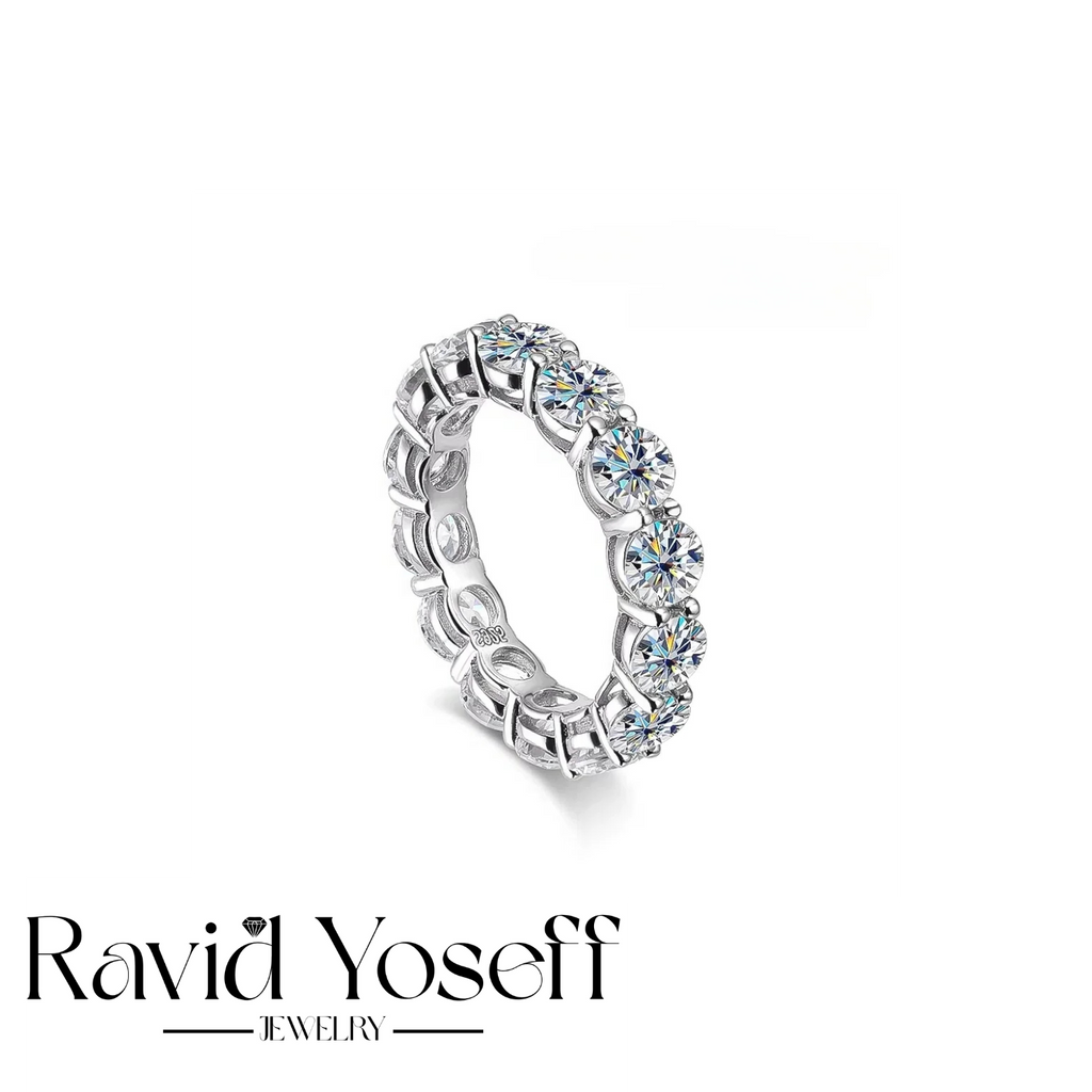 יוקרתית Moissanite טבעת נטע