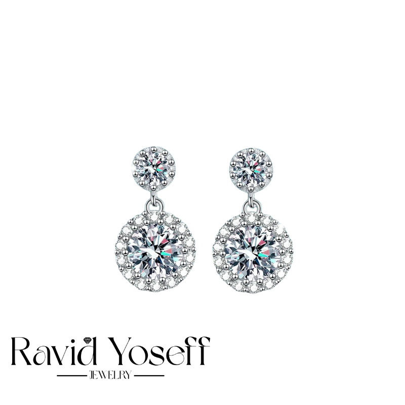יוקרתיים Moissanite עגילי הילי