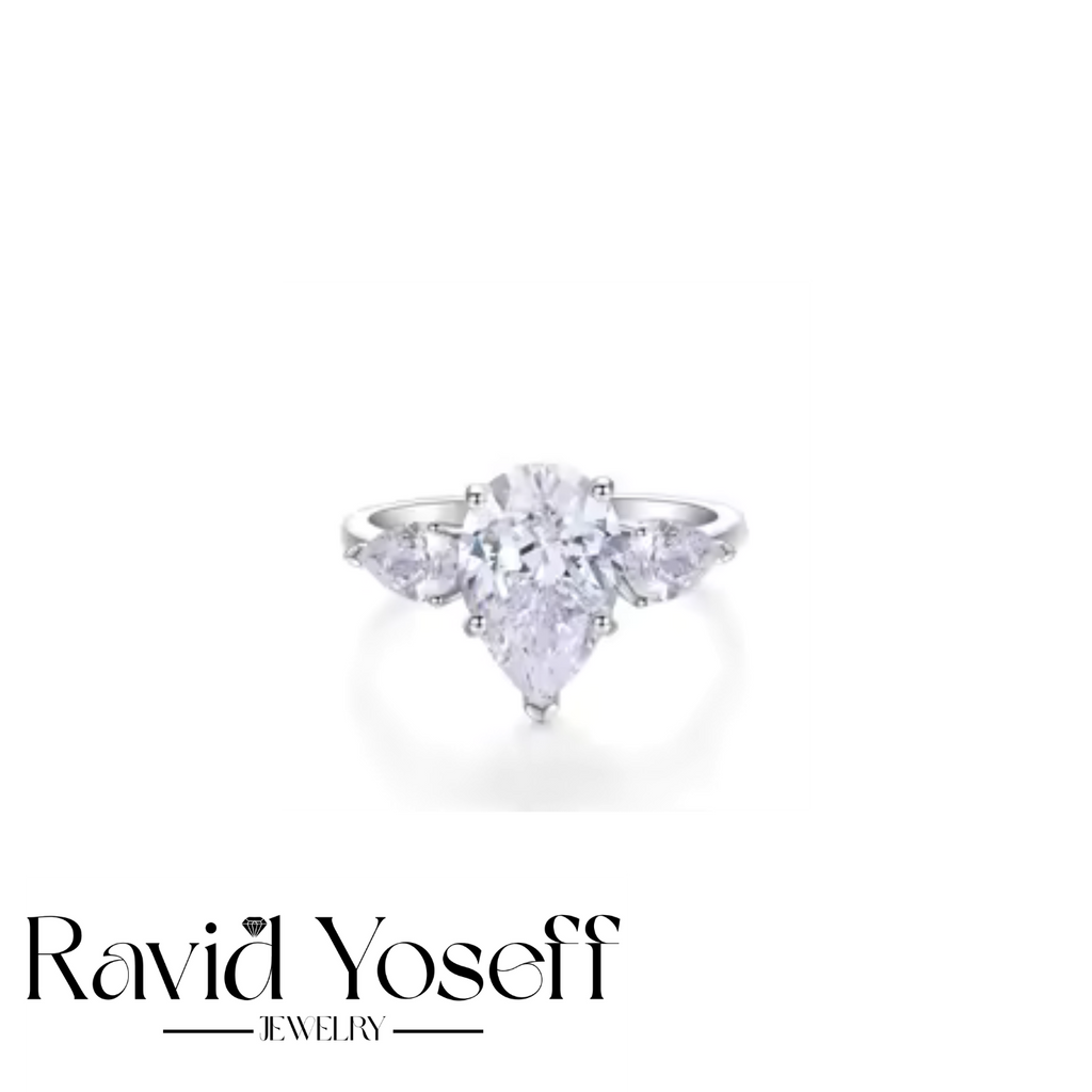 יוקרתית Moissanite טבעת אודיה