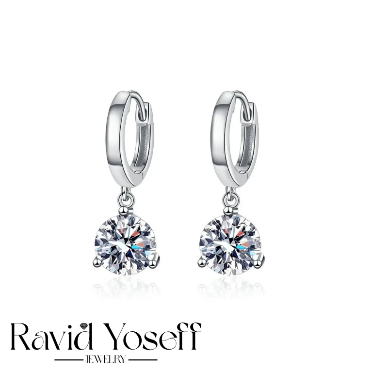 יוקרתיים Moissanite עגילי נסיה
