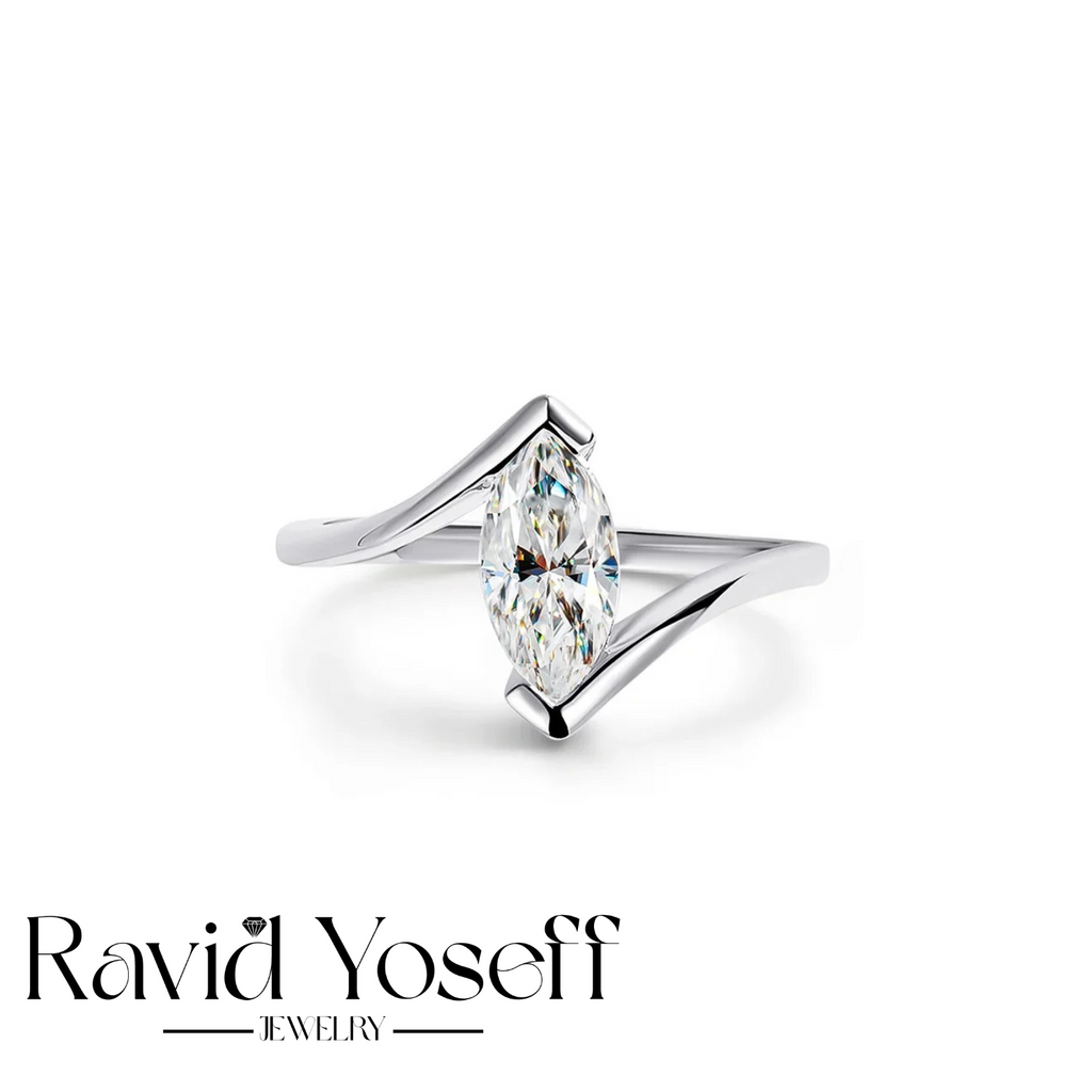 יוקרתית Moissanite טבעת יאנה