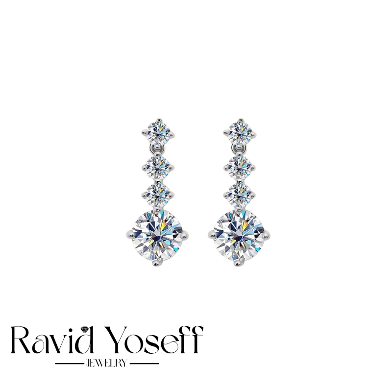 יוקרתיים Moissanite עגילי שביט