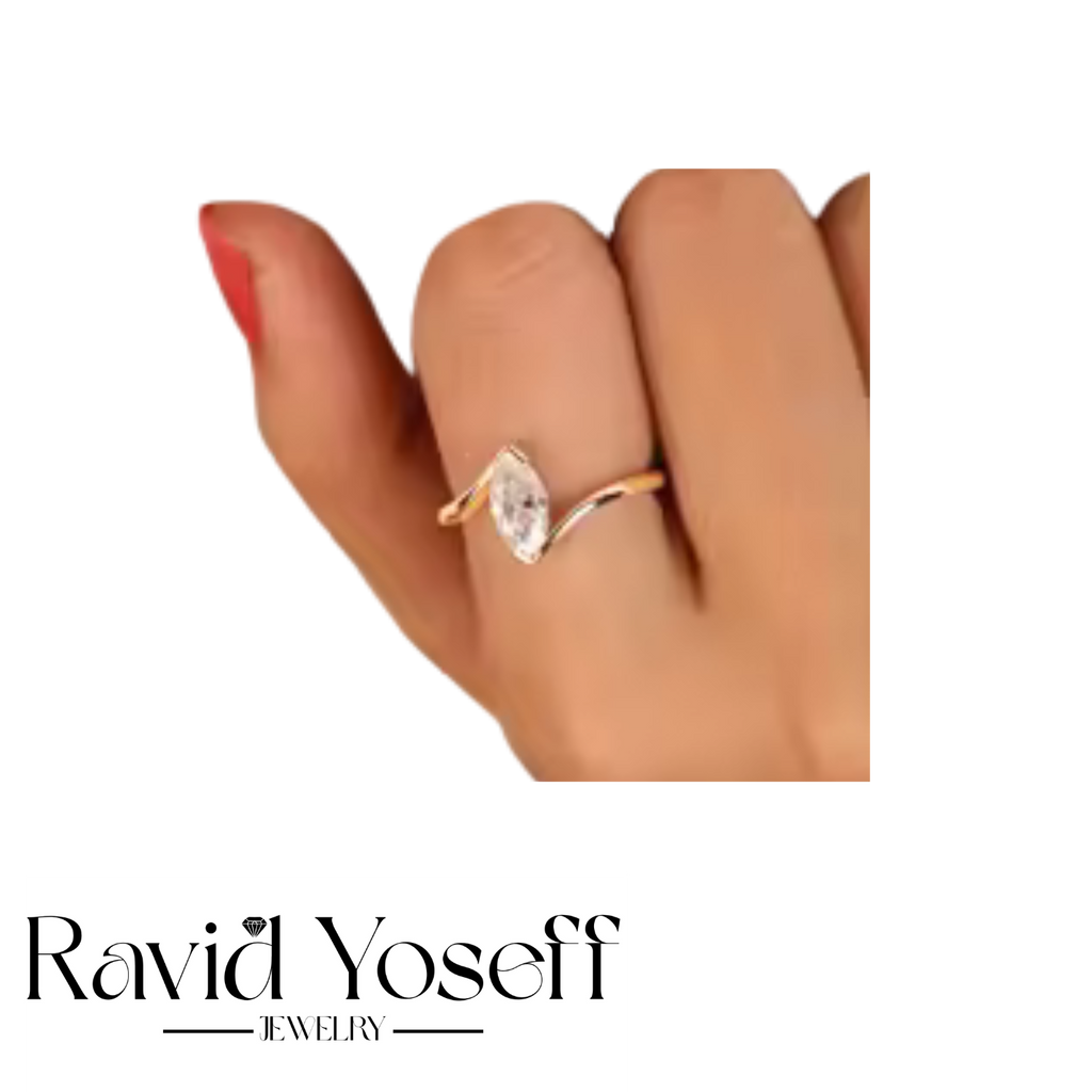 יוקרתית Moissanite טבעת יאנה