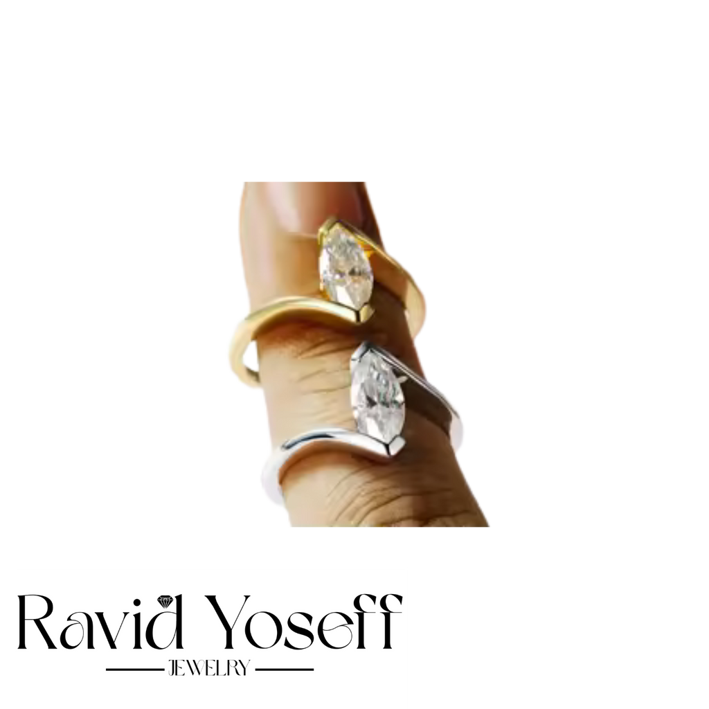 יוקרתית Moissanite טבעת יאנה